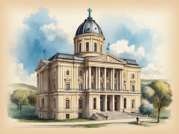 Auf dem Bild ist ein beeindruckendes Gebäude zu sehen, das wahrscheinlich im neoklassizistischen Stil erbaut wurde. Solche Architekturen sind oft in Regionen mit einer reichen Geschichte zu finden, wie es in Moldau der Fall ist. Die Moldau hat eine vielfältige kulturelle Heritage, beeinflusst von verschiedenen Epochen und Völkern, was sich auch in der Architektur des Landes widerspiegelt.Dieses Gebäude könnte einen öffentlichen oder religiösen Zweck erfüllen, was typisch für viele bedeutende Bauwerke in der moldauischen Geschichte ist. Die Säulen, das große Portal und die Kuppel verleihen dem Bauwerk eine majestätische Ausstrahlung, die an die historischen Entwicklungen und den Einfluss des Christentums in der Region erinnert. Solche Bauwerke sind oft Zeugen der politischen und kulturellen Veränderungen, die Moldau im Laufe der Jahrhunderte erlebt hat.