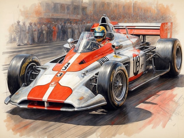 Auf dem Bild ist ein Rennwagen zu sehen, der wahrscheinlich eine Hommage an die legendäre Geschichte des Monaco Grand Prix darstellt. Der Monaco Grand Prix, der erstmals 1929 ausgetragen wurde, ist eines der bekanntesten und prestigeträchtigsten Rennen in der Formel 1. Die enge Strecke, die durch die Straßen von Monte Carlo führt, ist berühmt für ihre anspruchsvollen Kurven und das einmalige Ambiente.In den 1970er und 1980er Jahren waren viele ikonische Fahrzeuge und Fahrer Teil des Rennens, was zu einem großen Teil zur Faszination und Tradition des Events beiträgt. Die Kombination aus schnellen Autos und der anspruchsvollen Strecke macht den Monaco Grand Prix zu einem besonderen Erlebnis sowohl für Fahrer als auch für Zuschauer.