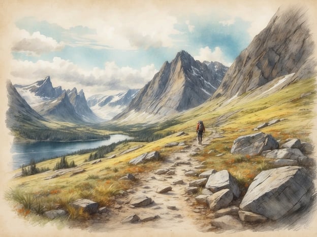 Auf dem Bild ist eine beeindruckende Landschaft zu sehen, die ideal für das Wandern in Norwegen ist. Die Szenerie zeigt hohe Berge, grüne Wälder und einen klaren See, während ein Wanderer auf einem schmalen Pfad in die Richtung der Berge geht.Für das Wandern in Norwegen sollte man folgende Dinge vorbereiten:1. **Geeignete Kleidung**: Funktionskleidung, die wasserdicht und atmungsaktiv ist. Zwiebelschichten sind besonders hilfreich.2. **Wanderschuhe**: Robuste und bequeme Wanderschuhe mit gutem Profil.3. **Rucksack**: Ein kleiner Rucksack für die wichtigsten Utensilien und Proviant.4. **Wasser und Snacks**: Ausreichend Wasser und energiereiche Snacks mitnehmen.5. **Navigation**: Kartenmaterial oder ein GPS-Gerät, um sich in der Natur zurechtzufinden.6. **Sicherheitsausrüstung**: Erste-Hilfe-Kit, Feuerzeug, Taschenmesser und eventuell ein Mobiltelefon für Notfälle.7. **Sonnenschutz**: Sonnencreme und eine Sonnenbrille, um sich vor UV-Strahlung zu schützen.Eine sorgfältige Planung macht das Wandererlebnis in der norwegischen Natur noch schöner!
