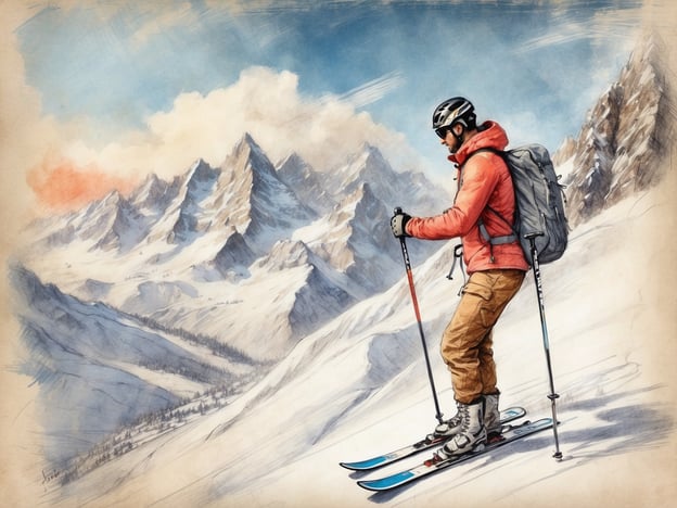 Auf dem Bild ist ein Skifahrer zu sehen, der auf einer schneebedeckten Berglandschaft steht. Diese Szenerie erinnert an beliebte Skigebiete in Tirol, wie zum Beispiel:1. **St. Anton am Arlberg** – bekannt für anspruchsvolle Pisten und ein aufregendes Après-Ski.2. **Kühtai** – das höchstgelegene Skigebiet in Österreich mit schneesicheren Bedingungen.3. **Sölden** – berühmt für seine große Auswahl an Pisten und das beeindruckende Gletschergebiet.4. **Ötztal Arena** – bietet vielfältige Abfahrten für jedes Können.5. **Zillertal** – bekannt für seine abwechslungsreichen Skimöglichkeiten und die große Anzahl an Unterkünften.Diese Regionen sind ideal für Wintersportler aller Erfahrungsstufen.