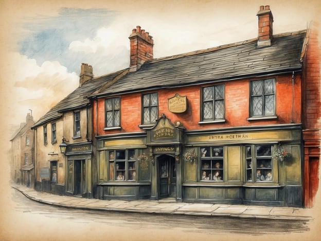 Auf dem Bild ist ein traditioneller Pub zu sehen, der typisch für die Architektur in Großbritannien ist. Solche Pubs haben eine lange Geschichte und waren oft soziale Treffpunkte für die Gemeinschaft. Ursprünglich entstanden sie im Mittelalter, als Wirtshäuser einfache Unterkünfte für Reisende boten.Im Laufe der Jahre entwickelten sich Pubs zu Orten, an denen Menschen nicht nur Getränke, sondern auch Speisen genießen und sich austauschen konnten. Die meisten Pubs sind heute mit verschiedenen dekorativen Elementen gestaltet, wie Blumenkästen und alten Schildern. Diese Pubs sind wichtige kulturelle Symbole, die zu britischer Identität und Geselligkeit beitragen.