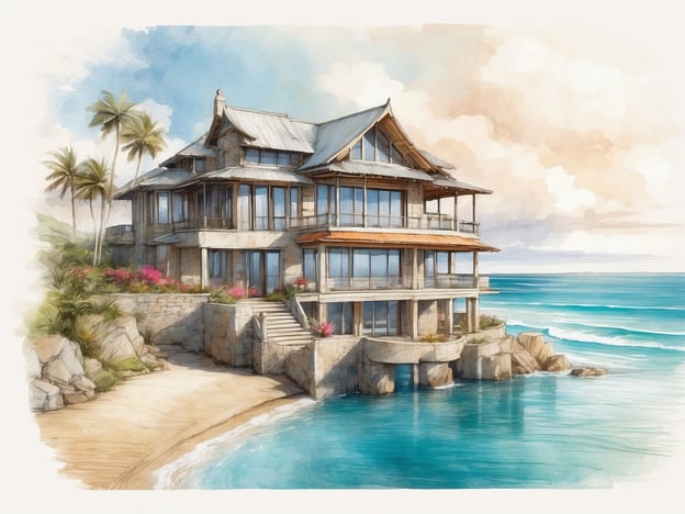 Auf dem Bild ist eine malerische Beach Villa zu sehen, die direkt am Wasser und umgeben von tropischen Pflanzen und Palmen liegt.Ein Aufenthalt in solchen Beach Villas bietet viele Vorteile:1. **Direkter Zugang zum Strand**: Sie können jederzeit das Meer genießen, schwimmen oder einfach am Strand entspannen.2. **Atemberaubende Ausblicke**: Die großen Fenster ermöglichen herrliche Ausblicke auf den Ozean, perfekt für eine entspannende Atmosphäre.3. **Privatsphäre**: Oft sind diese Villen abgelegen, was Ihnen eine ruhige und ungestörte Umgebung bietet.4. **Luxuriöse Ausstattung**: Viele Beach Villas sind modern und komfortabel eingerichtet, mit Annehmlichkeiten wie Pools, Whirlpools und hochwertigen Küchen.5. **Naherholung**: Die natürliche Umgebung lädt zu Aktivitäten wie Wandern, Schnorcheln und anderen Wassersportarten ein.Ein Aufenthalt in einer Beach Villa verbindet Erholung mit einem Gefühl von Luxus und Naturverbundenheit.
