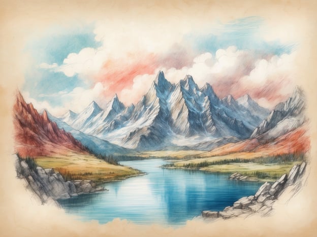 Auf dem Bild ist eine malerische Landschaft mit hohen Bergen, einem ruhigen See und einer farbenfrohen Himmelskulisse zu sehen. Diese Art von Landschaft könnte an Orte wie den Banff-Nationalpark in Kanada oder die Rocky Mountains in den USA erinnern, die für ihre beeindruckenden Gipfel und klaren Gewässer bekannt sind. Sehenswürdigkeiten in der Nähe solcher Regionen sind oft beeindruckende Aussichtspunkte, Wanderwege und natürliche Thermalquellen.