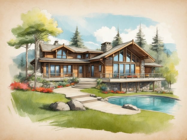 Auf dem Bild ist ein großzügiges, modernes Holzhaus zu sehen, das sich in einer naturnahen Umgebung befindet. Es hat große Fenster und eine Terrasse, die zu einem Swimmingpool führt. Um das Haus herum sind Bäume und blühende Pflanzen zu erkennen, die eine freundliche und einladende Atmosphäre schaffen.
In Bezug auf den Roompot Park: Dieser bietet in der Regel komfortable Unterkünfte wie Ferienhäuser und Apartments in malerischen Lagen. Die Parks sind oft von Natur umgeben und bieten zahlreiche Freizeitmöglichkeiten, wie Radfahren, Wandern und Wassersport. Die Atmosphäre ist entspannt und ideal für Familien oder Paare, die einen erholsamen Urlaub verbringen möchten.