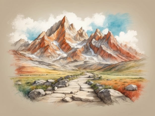 Auf dem Bild sind majestätische Berge zu sehen, die von einer sanften Landschaft umgeben sind. Diese Umgebung eignet sich perfekt für verschiedene Aktivitäten und Ausflüge. Hier sind einige Vorschläge:
1. **Wandern**: Die steinigen Wege laden zu Wanderungen ein, bei denen man die Natur genießen und die frische Luft atmen kann.
2. **Fotografie**: Die beeindruckende Berglandschaft bietet großartige Motive für Fotografiefans, um die Schönheit der Natur festzuhalten.
3. **Picknick**: An den geselligen Plätzen in der Ebene kann man ein Picknick im Freien genießen und die Aussicht bewundern.
4. **Vogelbeobachtung**: Die ruhige Umgebung könnte auch zur Beobachtung von Vögeln und anderen Tieren genutzt werden.
5. **Klettern**: Für Abenteuerlustige gibt es möglicherweise Klettermöglichkeiten an den steilen Felswänden.
Solche Aktivitäten versprechen ein unvergessliches Erlebnis in der Natur!