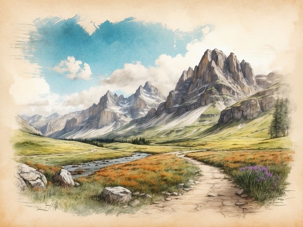 Auf dem Bild ist eine malerische Landschaft mit hohen Bergen und einem klaren Himmel zu sehen. In der Umgebung von Rathmannsdorf gibt es viele Möglichkeiten, solche Naturlandschaften zu genießen. Beliebte Aktivitäten sind Wandern und Radfahren entlang der zahlreichen Wanderwege, die atemberaubende Ausblicke auf die Felsen und Täler bieten.Außerdem kann man in der Umgebung oft verschiedene Wild- und Pflanzenarten entdecken, die die Landschaft zusätzlich verschönern. Für Naturliebhaber ist es auch möglich, die Flora und Fauna während beruhigender Spaziergänge entlang der Bäche zu beobachten, ähnlich wie auf dem Bild angedeutet wird.
