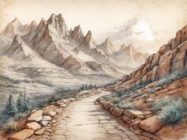 Auf dem Bild ist eine malerische Berglandschaft mit hohen, schroffen Bergen und einem gewundenen Pfad zu sehen. Die Szenerie wirkt ruhig und einladend, ideal für Ausflüge in die Natur.In der Umgebung könnten verschiedene Ausflugsmöglichkeiten angeboten werden, wie:1. **Wanderungen**: Es gibt zahlreiche Wanderwege, die atemberaubende Aussichten auf die Berge und die umgebende Natur bieten.2. **Mountainbiking**: Für Abenteuerlustige gibt es sichere Strecken für Mountainbikes, um die Landschaft aus einer anderen Perspektive zu erleben.3. **Fototouren**: Die beeindruckenden Berge und die abwechslungsreiche Flora eignen sich hervorragend für Fotografie.4. **Camping**: Es könnte Zeltplätze in der Nähe geben, um die Natur hautnah zu erleben.5. **Naturführungen**: Geführte Touren könnten helfen, mehr über die lokale Flora und Fauna zu erfahren.Diese Aktivitäten machen einen Besuch in dieser schönen Umgebung unvergesslich!