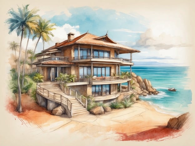 Auf dem Bild ist ein malerisches Strandhaus zu sehen, das sich direkt am Wasser befindet. Diese Umgebung eignet sich hervorragend für Freizeitaktivitäten im ROBINSON CLUB.Hier könnten Gäste verschiedene Aktivitäten genießen, wie:- **Wassersport**: Segeln, Windsurfen oder Kajakfahren auf dem ruhigen Wasser.- **Strandspiele**: Beachvolleyball oder Strandfußball mit Freunden und Familie.- **Entspannung**: Am Strand liegen, schwimmen oder einfach die Sonne genießen.- **Wanderungen**: Erkundung der umliegenden Natur und der schönen Küstenlinien.- **Fitnessangebote**: Teilnahme an Gruppenkursen wie Yoga oder Aqua-Fitness.Diese Aktivitäten fördern die Erholung und den Spaß für alle Altersgruppen.