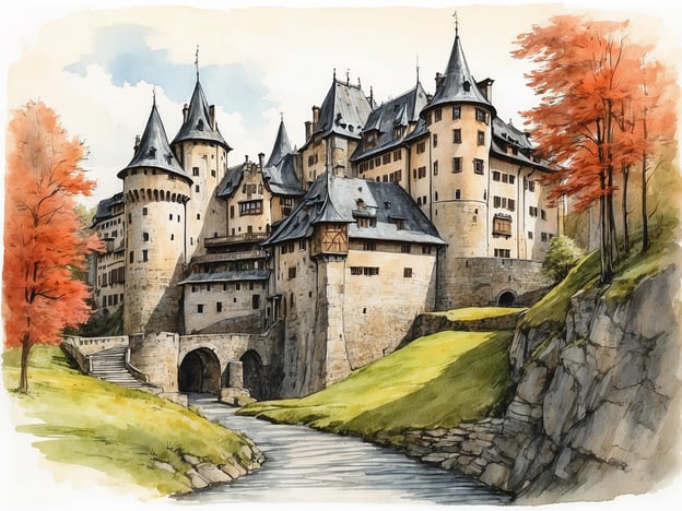 Auf dem Bild ist eine beeindruckende Burg zu sehen, die mit ihren Türmen und Mauern an viele historische Schlösser erinnert. In Rosenthal-Bielatal gibt es ebenfalls bemerkenswerte Sehenswürdigkeiten wie die Ruine des Schlosses Frauenstein oder die malerische Landschaft des Bielatals mit seinen Wanderwegen. Diese Region ist bekannt für ihre naturnahen Erlebnisse und die Schönheit der Umgebung, die Besucher anzieht.