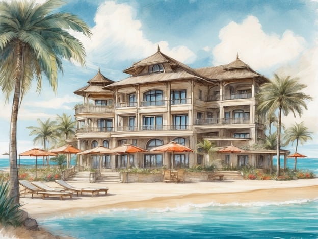 Auf dem Bild ist eine beeindruckende Strandvilla oder ein Resortgebäude zu sehen, umgeben von Palmen und mit einem schönen Blick auf das Wasser. Die Architektur wirkt einladend und luxuriös, mit großzügigen Balkonen und Terrassen, die zum Entspannen einladen.Der ROBINSON CLUB SARIGERME PARK ist ein beliebtes Urlaubsziel an der Türkischen Riviera, das für seine umfangreichen Freizeitangebote bekannt ist. Der Club bietet eine Vielzahl von sportlichen Aktivitäten, Wellness-Möglichkeiten und Unterhaltungsangeboten. Gäste können die herrliche Natur und die atemberaubende Küstenlinie genießen, während sie in stilvoll eingerichteten Unterkünften wohnen. Die Anlage ist ideal für Familien, Paare und Alleinreisende, die Erholung und Abenteuer suchen.