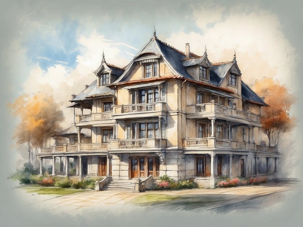 Auf dem Bild ist eine künstlerische Darstellung eines eleganten, mehrstöckigen Gebäudes zu sehen, das durch seine architektonischen Details und den charmanten Stil auffällt. Es könnte sich um eine historische oder luxuriöse Unterkunft handeln.
Das NH Hotels Anantara Grand Hotel Krasnapolsky Amsterdam ist ein renommiertes Hotel im Herzen von Amsterdam. Es bietet eine Kombination aus modernem Komfort und historischem Flair, da es sich in einem denkmalgeschützten Gebäude befindet. Die Gäste können eine Vielzahl von eleganten Zimmern und Suiten genießen, die mit hochwertigen Annehmlichkeiten ausgestattet sind. Zudem verfügt das Hotel über erstklassige Restaurants, ein Wellnesscenter und Konferenzräume, die für verschiedene Veranstaltungen geeignet sind. Die zentrale Lage ermöglicht einfachen Zugang zu beliebten Sehenswürdigkeiten der Stadt, was es zu einem idealen Aufenthaltsort für Reisende macht.
