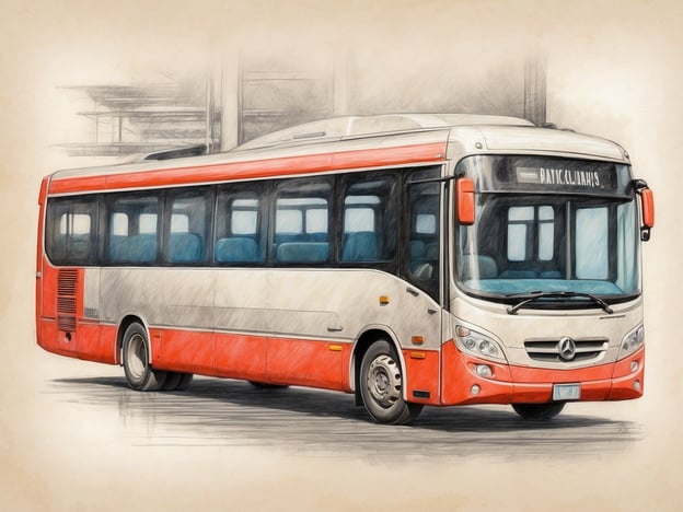 Auf dem Bild ist ein Bus zu sehen, der hauptsächlich in Rot und Weiß lackiert ist. Er hat die typische Form eines Reisebusses mit großen Fenstern.
Zum NH Hotel in Alcorcón: Dieses Hotel bietet modernen Komfort in einer günstigen Lage, ideal für Geschäftsreisende und Urlauber. Die Zimmer sind gut ausgestattet, und die Gäste können Annehmlichkeiten wie ein Restaurant, eine Bar und Tagungsräume erwarten. Die Nähe zu öffentlichen Verkehrsmitteln ermöglicht eine einfache Erreichbarkeit von Madrid und umliegenden Sehenswürdigkeiten.