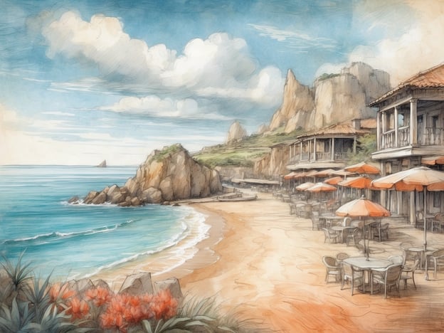 Auf dem Bild ist ein schöner Strand mit Klippen, sanftem Wasser und gemütlichen Tischen unter Sonnenschirmen zu sehen. Es wirkt einladend und entspannend.
Wenn du Ancona besuchen möchtest, hier sind einige Tipps:
1. **Besuche die Altstadt**: Erkunde die charmante Altstadt mit ihren historischen Gebäuden und der beeindruckenden Kathedrale San Ciriaco.
2. **Probiere lokale Küche**: Genieße frische Meeresfrüchte und regionale Spezialitäten in einem der vielen Restaurants am Hafen.
3. **Spaziere am Strand**: Entspanne dich an den Stränden wie dem Spiaggia del Passetto oder dem Mezzavalle – perfekt zum Sonnenbaden und Schwimmen.
4. **Erkunde die Umgebung**: Mache einen Ausflug zu den charmanten Dörfern in der Umgebung, wie Sirolo und Numana, die atemberaubende Ausblicke bieten.
5. **Besuche das Archäologische Museum**: Hier kannst du mehr über die reiche Geschichte der Region erfahren.
Viel Spaß bei deinem Besuch in Ancona!