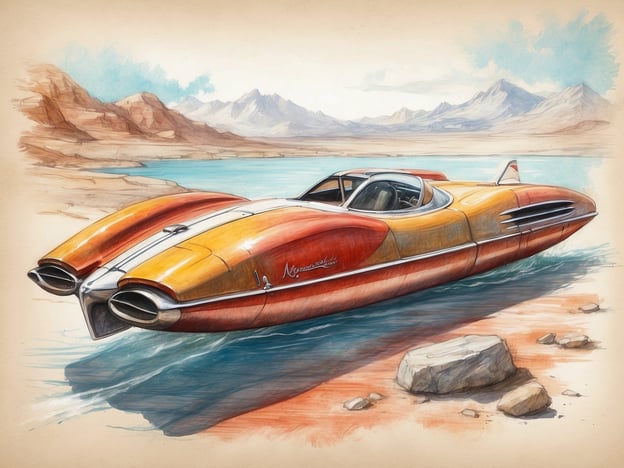 Auf dem Bild ist ein futuristisches Wasserfahrzeug zu sehen, das an einem Strand oder Ufer abgebildet ist. Es hat eine auffällige orange und weiße Farbgestaltung und beeindruckende, aerodynamische Konturen.
**Tipps für einen gelungenen Aufenthalt:**
1. **Vorbereitung**: Informiere dich im Voraus über die Umgebung, in der du das Wasserfahrzeug nutzen möchtest. Es ist wichtig, die Gewässer und deren Sicherheitsbestimmungen zu kennen.
2. **Sicherheitsausrüstung**: Stelle sicher, dass du alle notwendigen Sicherheitsvorkehrungen triffst, einschließlich Schwimmwesten und anderer Sicherheitsausrüstung.
3. **Erkundung**: Plane Zeit ein, um die Umgebung zu erkunden. Finde interessante Plätze in der Nähe, die du ansteuern kannst.
4. **Entspannung**: Gönne dir Pausen und genieße die ruhige Atmosphäre am Wasser. Es kann eine tolle Gelegenheit sein, die Natur zu genießen.
5. **Fotomöglichkeiten**: Halte die Kamera bereit! Die aus einer anderen Perspektive festgehaltenen Eindrücke können unvergesslich sein.
6. **Bewusstsein für die Umwelt**: Achte darauf, dass du umweltfreundlich handelst, indem du deinen Müll immer mitnimmst und die Natur respektierst.