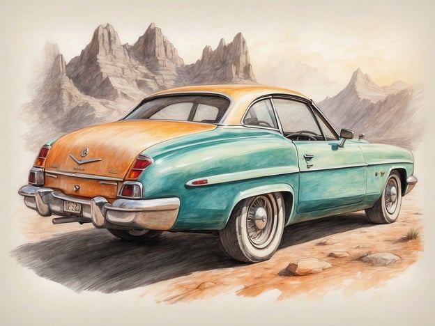 Auf dem Bild ist ein klassisches Auto zu sehen, das farbenfroh in einem stilisierten Design dargestellt ist. Im Hintergrund sind beeindruckende Bergformationen zu erkennen, die eine natürliche Kulisse bieten.
Für einen gelungenen Aufenthalt, falls du an einem Ort mit ähnlichen Landschaften bist, hier einige Tipps:
1. **Planen von Erkundungstouren:** Nutze die Umgebung für Ausflüge. Wanderungen oder Fahrten in die Berge bieten tolle Ausblicke und Fotos.
2. **Fotografie:** Halte die besonderen Momente und die Schönheit der Landschaft fest. Das Bild eines Autors oder die Umgebung selbst kann tolle Erinnerungen schaffen.
3. **Lokale Küche probieren:** Genieße die regionale Gastronomie. Oft gibt es besondere Gerichte, die du vor Ort entdecken kannst.
4. **Entspannung:** Nimm dir Zeit, die Ruhe der Natur zu genießen. Ein Picknick oder einfach nur Entspannen kann sehr wohltuend sein.
5. **Kulturelle Veranstaltungen:** Informiere dich über lokale Festivals oder Veranstaltungen, um die Kultur besser kennenzulernen.
Viel Spaß beim Entdecken!