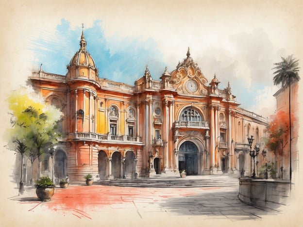 Auf dem Bild ist eine beeindruckende, historische Architektur zu sehen, die durch ihre orangefarbenen Fassaden und kunstvollen Verzierungen besticht. Vermutlich handelt es sich um ein bedeutendes öffentliches Gebäude oder ein Kulturdenkmal.
In der Umgebung der NH Hotels in Buenos Aires finden sich ähnliche architektonische Highlights, da die Stadt für ihre reichhaltige Geschichte und die Mischung aus europäischem Einfluss bekannt ist. In der Nähe gibt es zahlreiche Sehenswürdigkeiten, Parks und Plätze, die zum Flanieren einladen. Die Lage der NH Hotels ermöglicht es den Gästen, bequem zu Fuß zu vielen kulturellen Attraktionen, Restaurants und Einkaufsmöglichkeiten zu gelangen.