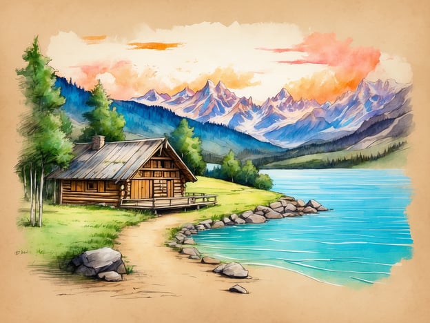 Auf dem Bild ist eine malerische Landschaft mit einer Holzhütte, einem klaren See und Bergen im Hintergrund zu sehen. In Ostseebad Damp können ähnliche Freizeitaktivitäten erlebt werden, darunter:1. **Wandern**: Entlang der Küstenwege und durch die umliegenden Wälder.2. **Radfahren**: Die Region bietet zahlreiche Radwege für verschiedene Schwierigkeitsgrade.3. **Wasseraktivitäten**: Schwimmen, Segeln oder Windsurfen im Ostsee.4. **Angeln**: In den Gewässern rund um Damp gibt es gute Möglichkeiten für Angler.5. **Erholung am Strand**: Sonnenbaden und Entspannen am Sandstrand.Diese Aktivitäten machen Ostseebad Damp zu einem attraktiven Ziel für Naturliebhaber und Erholungssuchende.