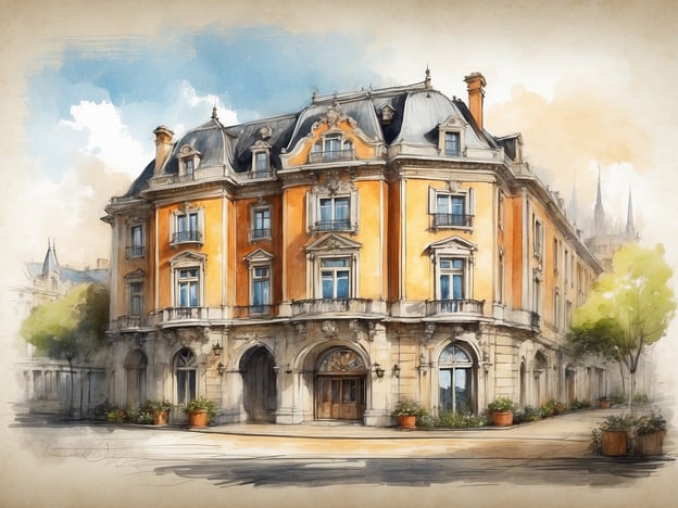 Auf dem Bild ist ein historisches Gebäude zu sehen, das möglicherweise ein Hotel oder ein elegantes Wohnhaus darstellt. Die Fassadengestaltung ist architektonisch ansprechend, mit großen Fenstern, verzierten Balkonen und einem markanten Dach. Diese Art von Architektur könnte sich gut mit der Geschichte des NH Hotels Cartagena Urban Royal verbinden, welches in der malerischen Stadt Cartagena, Kolumbien, gelegen ist.
Das NH Hotels Cartagena Urban Royal hat einen modernen, urbanen Stil und bietet seinen Gästen einen einzigartigen Blick auf die reiche Geschichte und Kultur der Region. Der Fokus auf Komfort und gehobenen Service macht es ideal für Reisende, die sowohl die historischen Aspekte als auch das moderne Leben der Stadt erleben möchten.