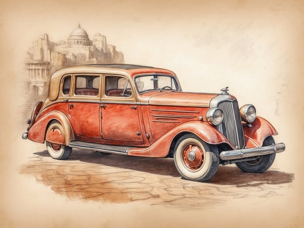 Auf dem Bild ist ein klassisches, rot-orangefarbenes Auto aus der Zeit der 1930er Jahre zu sehen. Es scheint auf einer malerischen Straße abgebildet zu sein, die eine nostalgische Atmosphäre vermittelt.
In Bezug auf die Geschichte des NH Hotels Collection Amsterdam Flower Market kann man sagen, dass Amsterdam im Laufe der Jahrhunderte ein Zentrum für Handel und Innovation war. In der Umgebung des Hotels, das sich direkt am berühmten Blumenmarkt befindet, hat sich die Stadt stark verändert, aber die Verbindung zur Geschichte bleibt bestehen. Der Blumenmarkt, der für seine bunten Blumen und Pflanzen bekannt ist, spiegelt die florierende Handelsgeschichte der Stadt wider, ähnlich wie das ikonische Auto auf dem Bild, das für eine vergangene Ära steht, in der Mobilität und Reisen eine bedeutende Rolle spielten.