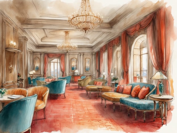 Das Bild zeigt einen elegant eingerichteten Salon mit einem luxuriösen Ambiente. Die Einrichtung umfasst stilvolle Sofas in verschiedenen Farben, einen Teppich in warmen Tönen und große Fenster mit Vorhängen. Lüster hängen von der Decke und sorgen für eine gehobene, einladende Atmosphäre.
Die NH Collection Hotels sind bekannt für ihre modernen und komfortablen Unterkünfte, die oft in historischen Gebäuden untergebracht sind. Diese Hotels kombinieren stilvolles Design mit erstklassigem Service und bieten spezielle Annehmlichkeiten wie Fitnesscenter, Konferenzräume und Gastronomie. Sie richten sich an Geschäftsreisende und Urlauber gleichermaßen und legen großen Wert auf Komfort und eine angenehme Atmosphäre.