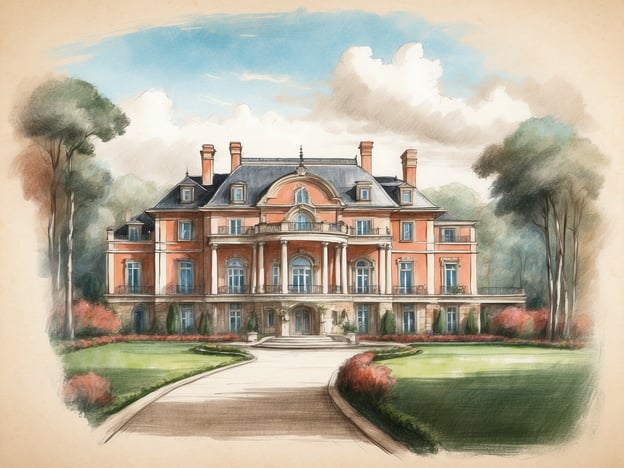 Auf dem Bild ist eine stilisierte Darstellung einer prächtigen Villa, die einer historischen Hacienda ähnelt. Die Hacienda Royal könnte eine ehemalige Residenz von Wohlhabenden gewesen sein, die in einer idyllischen Landschaft liegt.
Die Geschichte der Hacienda Royal könnte von ihrem Bau im 19. Jahrhundert handeln, als wohlhabende Landbesitzer opulente Anwesen errichteten, um ihren sozialen Status zu zeigen. Diese Gebäude sind oft Zeugen vergangener Epochen, in denen Luxus und Größe im Mittelpunkt standen. Die Umgebung, mit gepflegten Gärten und eleganten Wegen, verstärkt den Eindruck von Reichtum und Anziehungskraft, der mit diesen historischen Stätten verbunden ist.
Die Hacienda könnte auch eine wichtige Rolle in der Geschichte der Region gespielt haben, beispielsweise als Treffpunkt für gesellschaftliche Veranstaltungen oder als Zentrum für landwirtschaftliche Aktivitäten.