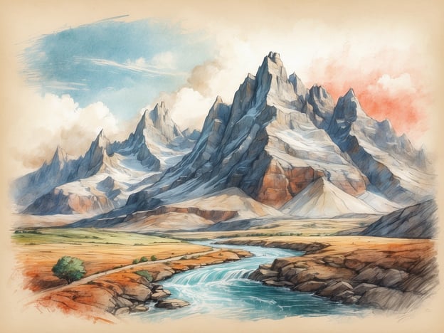 Auf dem Bild sind beeindruckende, hoch aufragende Berge mit schneebedeckten Gipfeln und einer malerischen Landschaft darunter zu sehen. Der Fluss schlängelt sich durch die Gegend und bietet eine idyllische Kulisse.
In der Umgebung könnte es zahlreiche Aktivitäten geben, wie zum Beispiel:
1. **Wanderungen**: Viele Wanderwege führen durch die Berge und bieten spektakuläre Ausblicke auf die Natur.
2. **Fotografie**: Die atemberaubende Landschaft eignet sich hervorragend für Naturfotografen.
3. **Klettern**: Die steilen Felswände könnten Kletterern spannende Herausforderungen bieten.
4. **Naturbeobachtung**: In dieser Region könnten viele Tierarten und Pflanzen zu finden sein, die Naturfreunde anziehen.
5. **Camping**: Die ruhige Umgebung wäre ideal für einen Campingausflug unter dem Sternenhimmel.
Solche Landschaften finden sich oft in Naturschutzgebieten oder Nationalparks, wo man die Schönheit der Natur hautnah erleben kann.