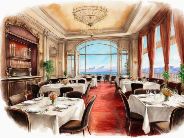 Auf dem Bild ist ein elegantes Restaurant mit einer gehobenen Ausstattung zu sehen. Es sind Tische mit weißen Tischdecken, geschmackvoll dekorierten Blumengestecken und Platz für Wein- und Wassergläser arrangiert. Die großen Fenster bieten einen herrlichen Ausblick auf die umliegende Landschaft, was das Ambiente noch festlicher und einladender macht.
Im NH Hotels Collection Medellin Royal könnten Gäste ein unvergessliches Gastronomieerlebnis genießen, das lokale kolumbianische Küche mit internationalen Einflüssen kombiniert. Die erstklassige Auswahl an Weinen und die kreative Menüzusammenstellung versprechen ein besonderes kulinarisches Erlebnis, während der opulente Raum eine Atmosphäre von Eleganz und Komfort vermittelt. Besondere Events und Themenabende könnten ebenfalls angeboten werden, um das Gastronomieerlebnis zu bereichern.