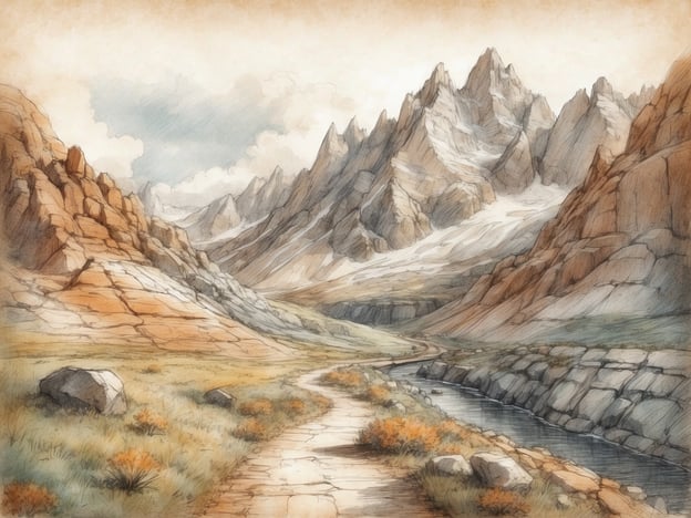 Auf dem Bild ist eine malerische Landschaft mit beeindruckenden Bergen, sanften Hügeln und einem kleinen Fluss zu sehen. Solche Gebirgslandschaften findet man häufig in Regionen wie den Alpen, den Rocky Mountains oder dem Himalaya.
In der Umgebung könnten Sehenswürdigkeiten wie Wanderwege, malerische Aussichtspunkte und vielleicht sogar urbane Zentren oder charmante Dörfer liegen. Aktivitäten, die man dort unternehmen kann, sind Wandern, Bergsteigen, Radfahren oder einfach die Natur erkunden. In vielen dieser Regionen gibt es auch Möglichkeiten zum Camping oder für geführte Touren, um die Schönheit der Natur hautnah zu erleben.
