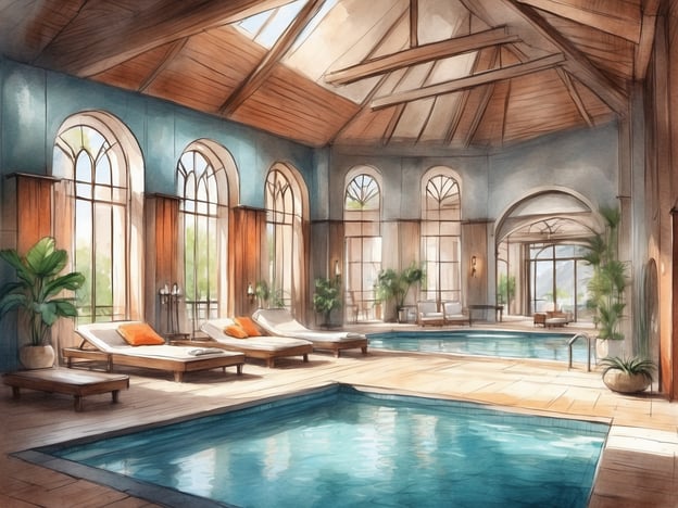 Auf dem Bild ist ein eleganter Wellnessbereich mit einem Innenpool und komfortablen Liegen zu sehen. Diese Atmosphäre lädt zum Entspannen und Verweilen ein, was perfekt zu den Wellness- und Freizeitmöglichkeiten in den NH Hotels passt.
In den NH Hotels finden Gäste häufig Spas mit verschiedenen Anwendungen, Saunen und modernen Fitnessbereichen. Auch entspannende Massagen und Beautyanwendungen werden angeboten, um eine Rundum-Erholung zu gewährleisten. Die eleganten und großzügigen Ruheräume, ähnlich dem abgebildeten, tragen zu einem angenehmen Aufenthalt bei.