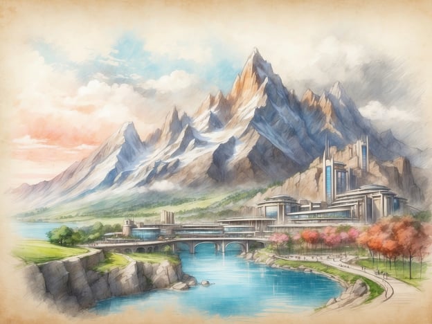 Auf dem Bild sieht man eine beeindruckende Landschaft mit majestätischen Bergen im Hintergrund, einem ruhigen Fluss und modernen Gebäuden in der Nähe. Die Szene strahlt Ruhe und Schönheit aus, was viele Besucher dazu anregt, ihre Aufenthalte in der Umgebung zu genießen.
**Gästebewertungen und Empfehlungen:**
- **"Wunderschöne Aussicht!"** – Viele Gäste heben die atemberaubende Kulisse hervor, die perfekt für Fotografien und Erholung ist. Besonders der Sonnenaufgang und Sonnenuntergang sind spektakulär.
- **"Idealer Ort für Spaziergänge."** – Die Uferpromenade lädt zu gemütlichen Spaziergängen ein, die viele als entspannend empfinden.
- **"Moderne Architektur in perfekter Harmonie mit der Natur."** – Die Kombination aus zeitgenössischen Bauwerken und der umliegenden Natur wird oft gelobt.
Insgesamt scheint dieser Ort ein beliebtes Ziel für Naturliebhaber und Architekturfans zu sein.
