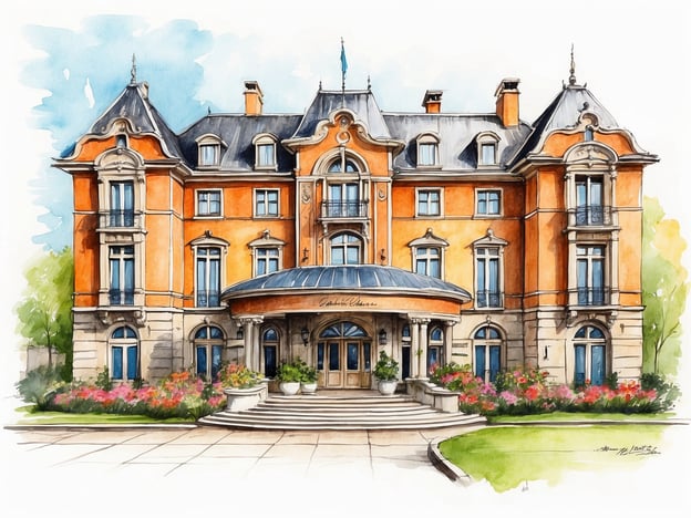 Auf dem Bild ist ein charaktervolles, historisches Gebäude mit einer eleganten Architektur zu sehen. Es könnte eine luxuriöse Unterkunft in Courchevel sein, beispielsweise ein hübsches Hotel oder eine Chalet-Anlage.In Courchevel gibt es zahlreiche gehobene Hotels, wie das **Les Bains du Montana** oder das **Hotel Manali**, die für ihren exzellenten Service und die Nähe zu den Pisten bekannt sind.Die Umgebung des Gebäudes wirkt einladend mit blühenden Pflanzen und einer gepflegten Gartenlandschaft, was auf die allgemeine Atmosphäre in Courchevel hinweist. In der Nähe gibt es auch erstklassige Restaurants, wie das **Le Chabichou** oder **La Mangeoire**, die für ihre feine Küche und gemütliche Atmosphäre geschätzt werden.