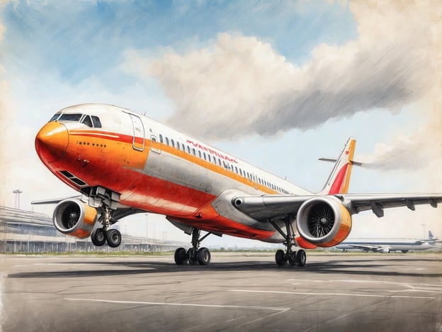 Auf dem Bild ist ein Flugzeug zu sehen, das auf einer Flughafenlandebahn steht. Es hat eine auffällige Farbgebung in Orange, Weiß und Rot. Im Hintergrund sind einige Flughafeninfrastrukturen und möglicherweise weitere Flugzeuge zu erkennen.
Die Lage des NH Hotels Linate befindet sich in der Nähe des Flughafens Mailand-Linate, was bedeutet, dass das Bild möglicherweise von dort aufgenommen wurde oder den Flughafen in dieser Gegend darstellt.