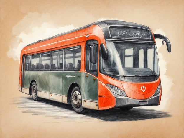 Auf dem Bild ist ein Bus zu sehen, der mit einer grünen und orangefarbenen Lackierung gestaltet ist. Er hat große Fenster und scheint neueren Designs zu entsprechen.
Der Überblick über die NH Hotels Milano Fiera: Dieses Hotel liegt in der Nähe des Mailänder Messegeländes, ideal für Geschäftsreisende und Messebesucher. Es bietet moderne Zimmer, ein Restaurant, Konferenzeinrichtungen und Zugang zu öffentlichen Verkehrsmitteln, was es zu einer bequemen Unterkunft in Mailand macht. Die Lage ermöglicht es den Gästen, schnell zur Messe und in die Innenstadt zu gelangen.