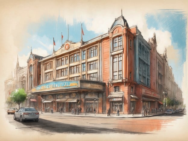 Auf dem Bild ist ein historisches Gebäude zu sehen, das vermutlich ein Theater oder ein Prunkbau ist, mit einer markanten Fassade und mehreren Fenstern. Die Architektur zeigt dekorative Elemente und ist farbenfroh gestaltet. Vor dem Gebäude sind Menschen und Autos zu sehen, die eine belebte Straße frequentieren.
In Bezug auf die Lage der NH Hotels in Berlin gibt es mehrere Häuser in der Stadt, darunter das NH Collection Berlin Mediaspree und das NH Berlin Kurfürstendamm. Diese Hotels befinden sich in zentralen Lagen, die eine gute Anbindung an Sehenswürdigkeiten und die öffentliche Verkehrsanbindung bieten.