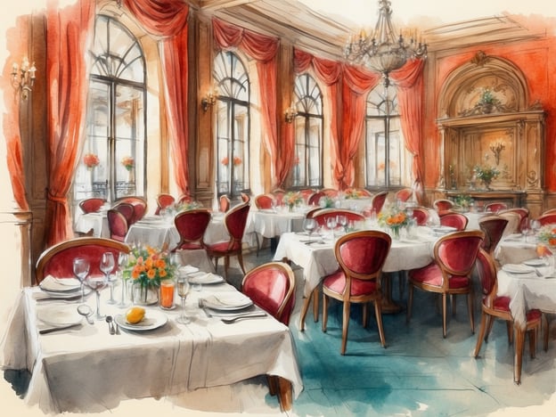Auf dem Bild ist ein elegantes Restaurant zu sehen, das eine stilvolle Atmosphäre ausstrahlt. Die Tische sind mit weißen Tischdecken bedeckt und geschmackvoll eingedeckt, wobei Blumenarrangements und Gläser auf den Tischen stehen.
In San Pedro de Alcántara gibt es zahlreiche kulinarische Erlebnisse, die man in einem solch ansprechenden Ambiente genießen könnte. Die Stadt ist bekannt für ihre ausgezeichneten Restaurants, die sowohl traditionelle spanische Gerichte als auch internationale Küche anbieten. Frische Meeresfrüchte, tapas und lokale Weine sind Highlights, die man bei einem Besuch in einem der feinen Lokale der Gegend probieren sollte. Ein Abendessen in einem solch eleganten Restaurant könnte ein unvergessliches Erlebnis sein, geprägt von hochwertigem Essen und einer einladenden Atmosphäre.