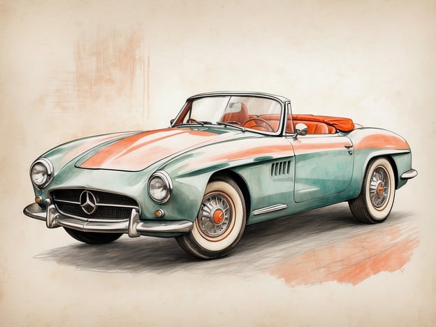 Auf dem Bild ist ein klassisches Cabriolet von Mercedes-Benz zu sehen, das durch seine auffälligen Farben und das elegante Design besticht.Wenn du Informationen zu NH Hotels Sants Barcelona benötigst, kann ich dir sagen, dass dieses Hotel in der Nähe des Stadtzentrums von Barcelona liegt und eine Vielzahl von Annehmlichkeiten bietet, darunter moderne Zimmer, Konferenzräume und ein Restaurant. Es ist eine gute Wahl für Geschäftsreisende und Touristen, die die Stadt erkunden möchten.
