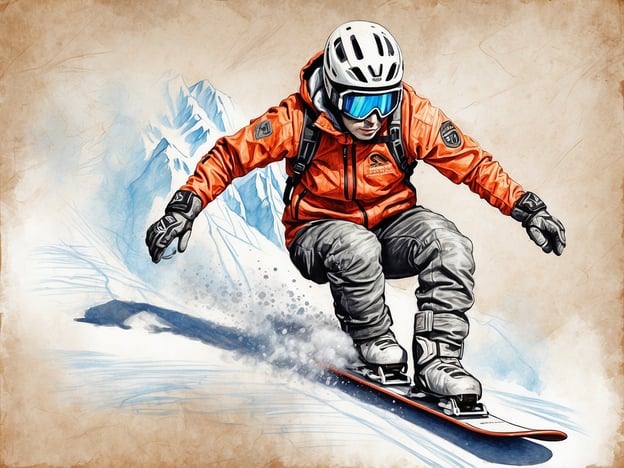 Auf dem Bild ist eine Person zu sehen, die in einem steilen Hang mit einem Snowboard fährt. Um sicher und effektiv auf steilen Pisten zu fahren, sind einige grundlegende Snowboard-Techniken wichtig:1. **Körperhaltung**: Behalte eine entspannte und leicht gebeugte Haltung bei. Das Gewicht sollte gleichmäßig auf beiden Füßen verteilt sein.2. **Blickrichtung**: Schau immer in die Richtung, in die du fahren möchtest. Das hilft dir, die Balance zu halten und potentielle Hindernisse rechtzeitig zu sehen.3. **Carving**: Nutze die Kanten deines Boards, um kontrollierte Kurven zu fahren. Lenke deinen Körper in die Kurve, während du das Gewicht auf das vordere Bein verlagerst.4. **Bremsen**: Um Geschwindigkeit zu reduzieren, kannst du einen „Schneepflug“ machen oder die Kanten des Boards in den Schnee drücken.5. **Ruhig bleiben**: Versuche, ruhig und konzentriert zu bleiben, um plötzliche Bewegungen zu vermeiden, die das Gleichgewicht stören könnten.Durch diese Techniken kann man sicherer und effizienter in steilem Gelände fahren.