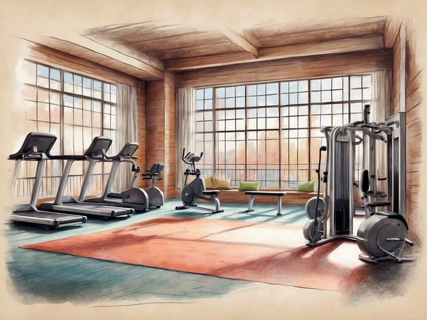 Auf dem Bild ist ein modernes Fitnessstudio zu sehen, das mit verschiedenen Sportgeräten ausgestattet ist. Es gibt Laufbänder, Fahrräder und Kraftmaschinen sowie eine Trainingsmatte und einige Sitzmöglichkeiten. Das große Fenster sorgt für viel Tageslicht und eine angenehme Atmosphäre.
Wenn du nach einem Sporturlaub in Spanien suchst, sind die NH Hotels eine exzellente Wahl. Diese Hotels bieten häufig gut ausgestattete Fitnessbereiche und zusätzliche Sporteinrichtungen. Einige der besten NH Hotels in Spanien, die für Sporturlaub geeignet sind, befinden sich in Städten wie Madrid, Barcelona und Valencia, wo du sowohl Sportmöglichkeiten als auch eine hervorragende Erholung genießen kannst.