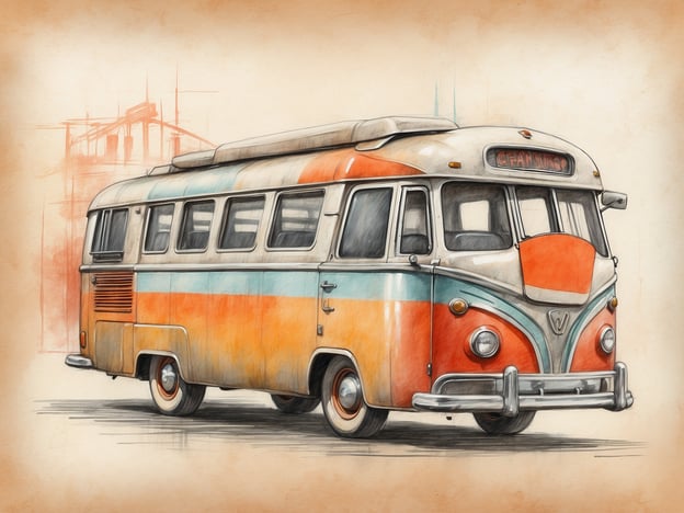 Auf dem Bild ist ein farbenfroher, retro-inspirierter Reisebus zu sehen. Der Bus hat eine auffällige Farbgestaltung in Orange, Blau und Weiß, die an vergangene Zeiten erinnert.
Das NH Hotel Torino Centro ist ein modernes Hotel in Turin, das Komfort und Annehmlichkeiten für Geschäftsreisende und Urlauber bietet. Es zeichnet sich durch elegante Zimmer, ein hoteleigenes Restaurant und Tagungsräume aus. Die Lage des Hotels ermöglicht den Gästen, Sehenswürdigkeiten der Stadt leicht zu erreichen, was es zu einer praktischen Wahl für Reisende macht.