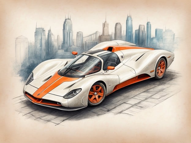Auf dem Bild ist eine künstlerische Darstellung eines Sportwagens zu sehen, der in weiß und orange lackiert ist. Der Hintergrund zeigt eine stilisierte Skyline, die an eine moderne Stadt erinnert.
Wenn du Informationen über das NH Hotels Valencia Center benötigst: Es bietet komfortable Unterkünfte im Herzen von Valencia, nahe den wichtigsten Sehenswürdigkeiten. Die Ausstattung umfasst moderne Zimmer, ein Restaurant, Konferenzräume und Wellness-Einrichtungen. Ideal für Geschäfts- oder Urlaubsreisen.