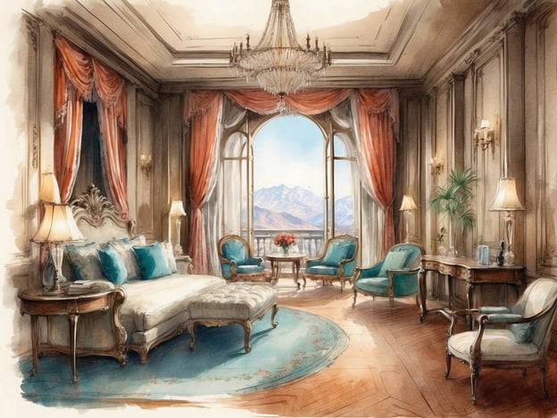 Auf dem Bild ist eine stilvolle und elegante Hotel-Suite zu sehen. Der Raum ist mit luxuriösen Möbeln ausgestattet, darunter ein großes Bett, bequeme Sessel und ein dekorativer Tisch. Lichtdurchflutete Fenster bieten einen malerischen Blick auf die Berge, und die Wände sind geschmackvoll mit Vorhängen und dekorativen Elementen gestaltet. Die Farbpalette besteht aus sanften Tönen, die eine einladende Atmosphäre schaffen.
Das NH Hotel Zhengzhou Jinshui bietet ebenfalls eine komfortable und stilvolle Unterkunft. Es ist bekannt für seinen modernen Komfort, umfangreiche Annehmlichkeiten und eine zentrale Lage in Zhengzhou. Gäste können sich auf gut ausgestattete Zimmer, einen Fitnessbereich und erstklassigen Service freuen, was das Hotel zu einem idealen Ort für Geschäfts- und Urlaubsreisende macht.