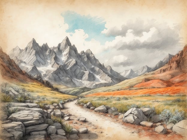 Auf dem Bild ist eine malerische Landschaft mit hohen Bergen und einer weiten, offenen Fläche zu sehen. In dieser Umgebung bieten sich zahlreiche Freizeitaktivitäten an. Man könnte beispielsweise:
1. **Wandern**: Die Wege und das Gelände laden zu schönen Wanderungen ein, um die Natur zu erkunden.
2. **Fotografie**: Die beeindruckenden Ausblicke und die Vielfalt der Landschaft sind ideal für Landschaftsfotografie.
3. **Picknicken**: Ein Picknick in der Natur könnte eine entspannende Möglichkeit sein, die Gegend zu genießen.
4. **Naturbeobachtungen**: Vogelbeobachtung oder das Studieren der lokalen Flora und Fauna sind ebenfalls tolle Aktivitäten.
5. **Mountainbiking**: Für Abenteuerlustige könnte das Biken auf den Trails eine spannende Herausforderung darstellen.
Insgesamt bietet die Szenerie viele Gelegenheiten, die Natur aktiv zu erleben.