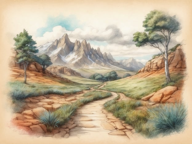 Auf dem Bild ist eine malerische Landschaft mit sanften Hügeln, schroffen Bergen im Hintergrund und einem gewundenen Weg zu sehen. Die Vegetation besteht aus grasbewachsenen Flächen und vereinzelten Bäumen, was eine ruhige, natürliche Atmosphäre schafft.
Tipps für Ausflüge in die Umgebung:
1. **Wanderungen**: Es gibt viele Wanderwege in der Nähe, die verschiedene Schwierigkeitsgrade bieten. Vergessen Sie nicht, ausreichend Wasser und Snacks mitzunehmen!
2. **Fotografie**: Die beeindruckenden Berggipfel und die schöne Flora machen die Gegend zum perfekten Ort für Fotografie-Enthusiasten. Frühmorgens oder bei Sonnenuntergang sind die Lichtverhältnisse besonders schön.
3. **Picknick**: Suchen Sie sich einen schönen Platz mit Blick auf die Berge und genießen Sie ein Picknick in der Natur. Vergessen Sie nicht, Müll zu vermeiden und die Umgebung sauber zu hinterlassen!
4. **Tierbeobachtung**: Halten Sie Ausschau nach einheimischen Tieren. Ein Fernglas kann Ihnen helfen, Vögel und andere Tiere aus der Ferne zu beobachten, ohne sie zu stören.
5. **Landschaftstouren**: Informieren Sie sich über geführte Touren in der Umgebung, die Ihnen die Flora und Fauna näherbringen können und interessante Hintergrundinformationen zur Landschaft bieten.
Viel Spaß beim Entdecken!
