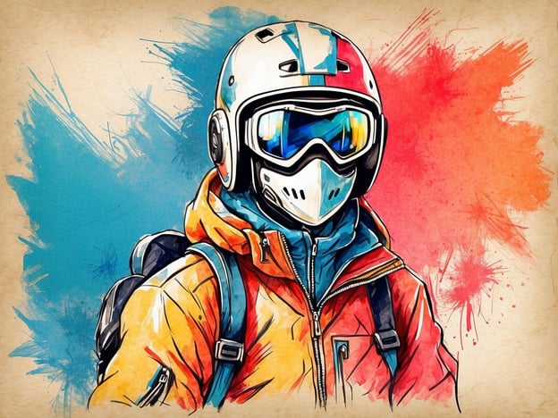 Auf dem Bild ist eine künstlerische Darstellung einer Person in einem Snowboard-Outfit, inklusive Helm und Skibrille, zu sehen. Für seniorenfreundliches Snowboarden gibt es einige hilfreiche Strategien:1. **Langsame Fortschritte**: Senioren sollten mit einfachen Pisten beginnen und sich langsam steigern.2. **Geeignete Ausrüstung**: Eine weiche Snowboardbindung und ein kürzeres Board erleichtern das Handling.3. **Regelmäßige Pausen**: Häufige Pausen helfen, Überanstrengung zu vermeiden.4. **Aufwärmen**: Ein leichtes Aufwärmen vor dem Fahren kann Verletzungen vorbeugen.5. **Sicherheit zuerst**: Einen Helm tragen und sich über die Pistenbedingungen informieren.6. **Kurse für Senioren**: Professionelle Kurse speziell für ältere Snowboarder können wichtige Techniken vermitteln.Indem man diese Tipps beachtet, können Senioren sicher und angenehm snowboarden.