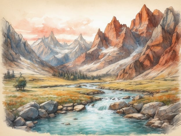 Auf dem Bild ist eine malerische Landschaft mit majestätischen Bergen, einem klaren Fluss und grünen Wiesen zu sehen. Diese Umgebung bietet zahlreiche Freizeitmöglichkeiten und Aktivitäten:1. **Wandern**: Die Berge und Wanderwege laden zu ausgedehnten Wanderungen ein, ideal für Naturliebhaber.2. **Fotografie**: Die wunderschöne Szenerie ist perfekt für Landschaftsfotografie.3. **Fischen**: Der Fluss bietet Möglichkeiten zum Angeln und Entspannen am Wasser.4. **Picknicken**: Die offenen Wiesen sind ideal für ein Picknick im Freien.5. **Camping**: In dieser ruhigen Umgebung kann man auch zelten und die Natur genießen.Insgesamt bietet dieser Ort beste Voraussetzungen für Outdoor-Aktivitäten und Erholung.