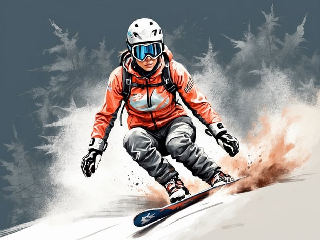 Auf dem Bild ist eine Person zu sehen, die auf einem Snowboard fährt. Der Sportler trägt eine orangefarbene Jacke und eine Schutzbrille, während er eine Abfahrt im Schnee meistert.Konditionstraining hat in diesem Kontext eine große Bedeutung. Es verbessert die Ausdauer, Kraft und Koordination, die für Wintersportarten wie Snowboarden unerlässlich sind. Durch gezieltes Konditionstraining kann der Athlet seine Leistungsfähigkeit steigern, Verletzungen vorbeugen und das allgemeine Wohlbefinden fördern, was ihm hilft, die Bewegungen effizienter und kontrollierter auszuführen.