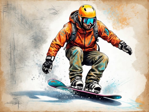 Auf dem Bild ist ein Snowboardfahrer zu sehen, der in einer aktiven Position auf seinem Snowboard fährt. Er trägt einen orangefarbenen Anorak, eine Schutzbrille und einen Helm, was für Sicherheit beim Snowboarden wichtig ist.Für bessere Fahrtechnik beim Snowboarden ist es sinnvoll, regelmäßig an der eigenen Technik zu arbeiten. Hier sind einige Tipps:1. **Körperhaltung**: Halte deinen Oberkörper leicht nach vorne geneigt, um das Gleichgewicht zu verbessern.2. **Beweglichkeit**: Übe Flexibilität und Mobilität, um schneller auf Veränderungen im Terrain reagieren zu können.3. **Kurvenfahren**: Konzentriere dich auf sanfte und kontrollierte Kurven. Nutze dein Gewicht, um das Board zu steuern.4. **Bremsen**: Lerne verschiedene Bremsmethoden, wie das „Pflug“-Bremsen oder das Ausloten des Kantenwechsels.5. **Gleichgewicht**: Arbeite an deinem Gleichgewicht, z.B. mit Balance-Übungen außerhalb der Piste.Regelmäßiges Üben und Techniktraining helfen, die Fähigkeiten beim Snowboarden kontinuierlich zu verbessern.
