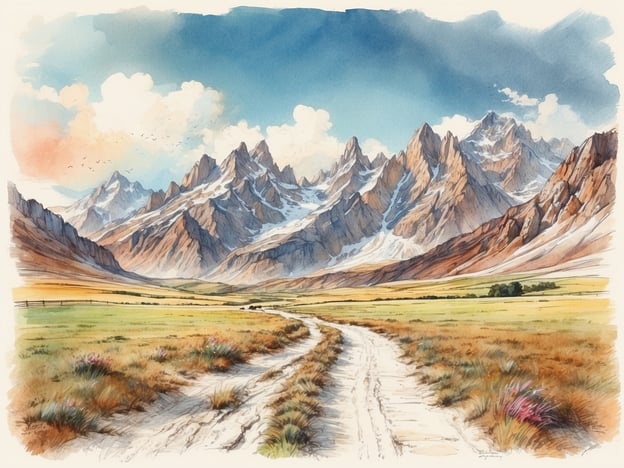 Auf dem Bild ist eine malerische Landschaft mit dramatischen Bergen und einer weitläufigen, offenen Ebene zu sehen. Diese Szenerie erinnert an die atemberaubenden Bergregionen in Bayern, die ideal für Langlauf sind.In Bayern gibt es zahlreiche top Langlaufloipen, die eine ähnliche natürliche Schönheit bieten, wie zum Beispiel:1. **Loipen im Zugspitzgebiet**: Über 100 km präparierte Loipen mit beeindruckendem Bergblick.2. **Garmisch-Partenkirchen**: Wunderschöne Strecken durch verschneite Wälder und entlang malerischer Seen.3. **Oberstdorf**: Vielfältige Loipen, die sowohl für Anfänger als auch für Fortgeschrittene geeignet sind.4. **Kirchdorf in Tirol**: Skilanglauf mit Blick auf die beeindruckenden Alpen.Diese Regionen bieten eine perfekte Kulisse für Langlauf und ziehen viele Sportler und Naturfreunde an.