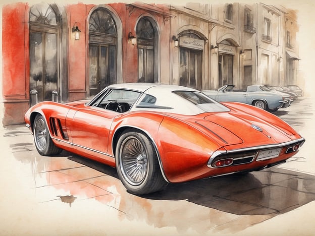 Auf dem Bild ist ein rotes Auto zu sehen, das in einem künstlerischen, aquarellartigen Stil dargestellt ist. Es steht an einer Straße mit historischen Gebäuden und Fenstern im Hintergrund.
Zum Leonardo Boutique Hotel München: Dieses Hotel kombiniert modernes Design mit bayerischem Charme. Es liegt zentral und bietet eine komfortable Unterkunft mit verschiedenen Annehmlichkeiten, darunter ein Restaurant, ein Fitnessbereich und Konferenzräume. Die Lage ermöglicht einfachen Zugang zu den Sehenswürdigkeiten Münchens, was es zu einer beliebten Wahl für Geschäftsreisende und Touristen macht.