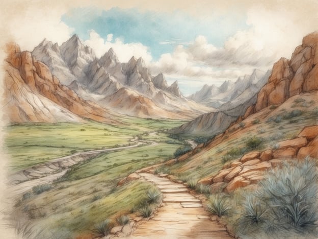 Auf dem Bild ist eine beeindruckende Landschaft mit hohen Bergen und einem malerischen Tal zu sehen. Der Weg führt durch eine grüne Wiese, die von majestätischen Bergen umgeben ist. Aktivitäten in der Nähe könnten Wandern oder Trekking sein, ideal für Naturliebhaber.
Sehenswürdigkeiten in dieser Umgebung könnten Nationalparks oder Naturreservate sein, die atemberaubende Ausblicke und vielfältige Flora und Fauna bieten. Besucher könnten auch die Gelegenheit nutzen, um an geführten Touren teilzunehmen oder einen Aussichtspunkt zu besuchen, um die Panoramaansichten zu genießen.